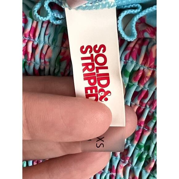 Sold & Stripes The Blue Vera Floral Print One Piece Swimsuit Women's Size XS - Picture 5 of 10